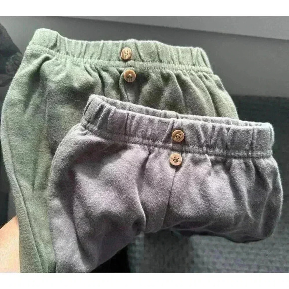 (2) Chick Pea Pants Baby Infant Size 3-6 Months Elastic Waist Green Blue Lot - Picture 2 of 7